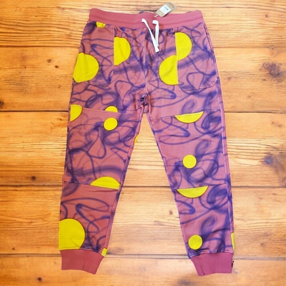 Mcnairy&co Cuffed Sweatpants Mens SZ XXL Orion Pink Drawstring‎ Streetwear NWT